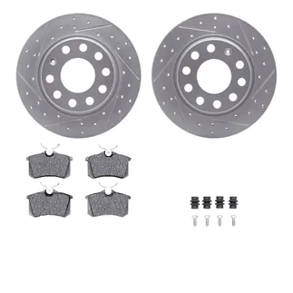 R1 Concepts WBUH1-73039 Brake Rotors - Carbon Coated - D/S W/ Optimum Oe Pads & Hdw